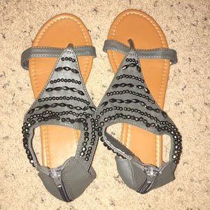 Gray sandals